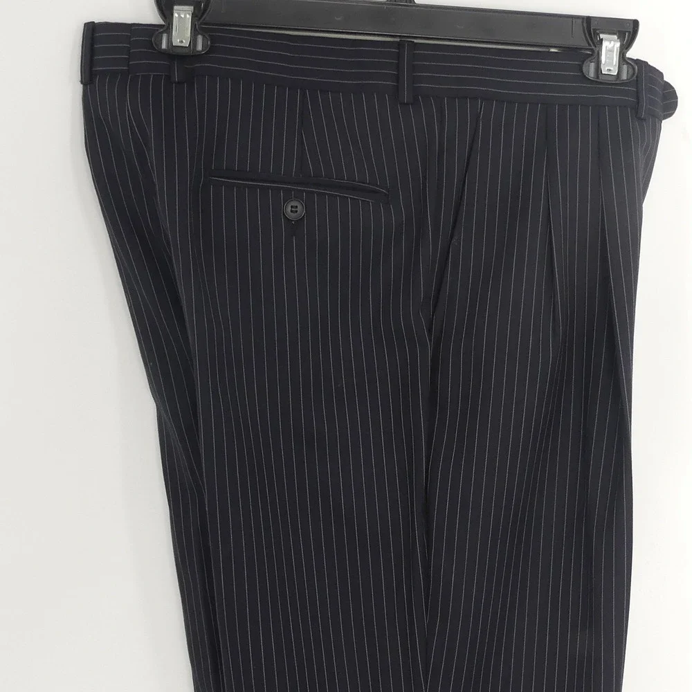 Jack Victor 2-Piece Wool Suit Dark Blue Stripe 41L‎ 35x31